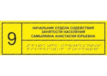 Информационно-тактильный знак (табличка), 300х150 мм фото 764
