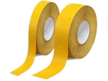 Наклейка «Желтая полоса» противоскользящая, ширина 25 мм, м.п. фото 804